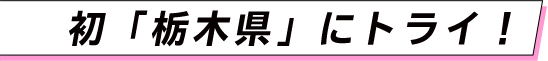初「栃木県」にトライ！