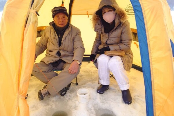 〔網走〕〔2名以上限定〕わかさぎ釣り(テント貸切＆ガイドレクチャー付き)