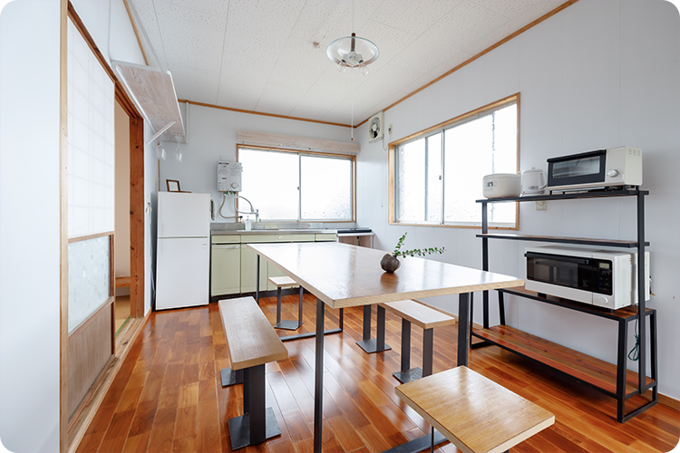 伝泊 奄美 古民家 港と夕陽の見える宿設備