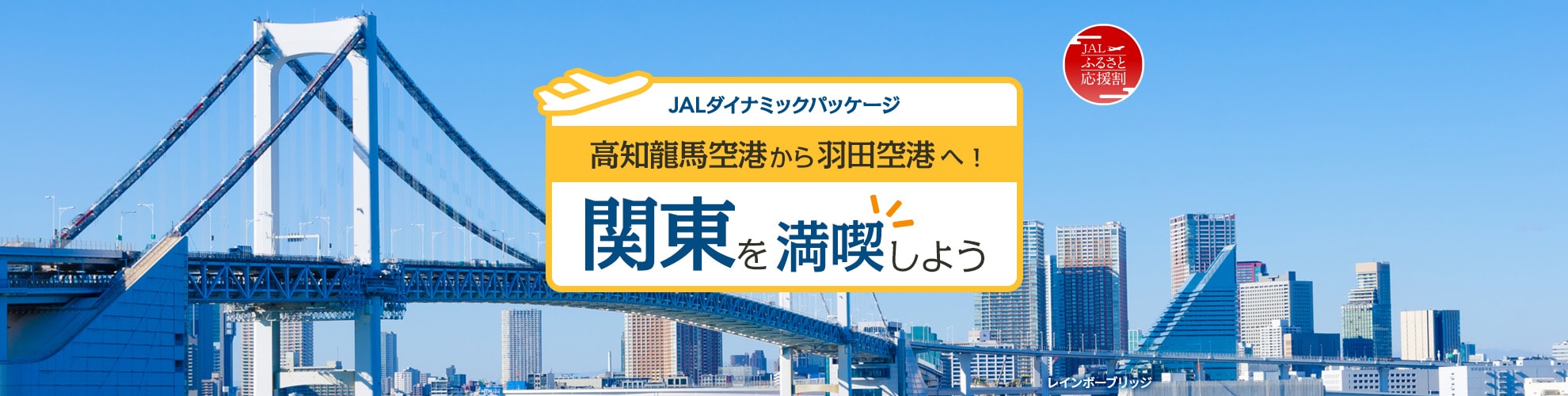 JALダイナミックパッケージ ふるさと応援割　高知龍馬空港から羽田空港へ！関東を満喫しよう
