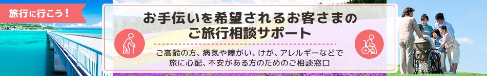 お手伝いを希望されるお客さまのご旅行相談サポート