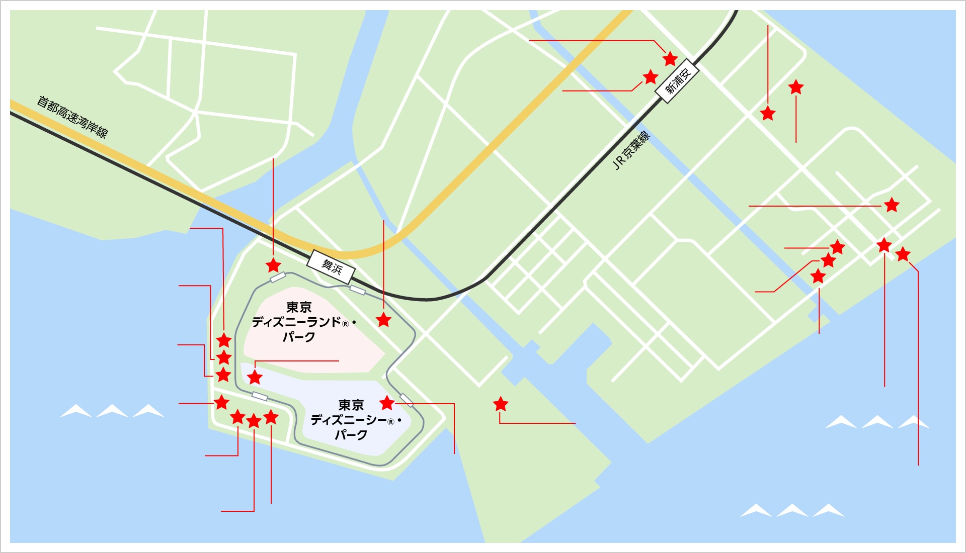 東京ディズニーリゾートホテルマップ①