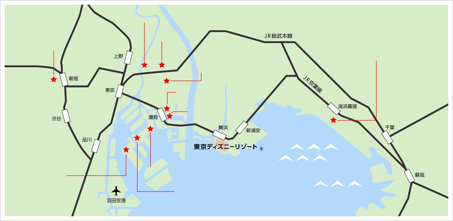 東京ディズニーリゾートホテルマップ②