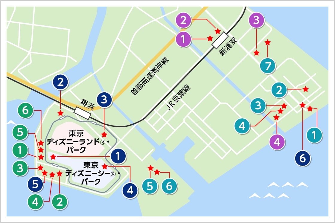 東京ディズニーリゾートホテルマップ①