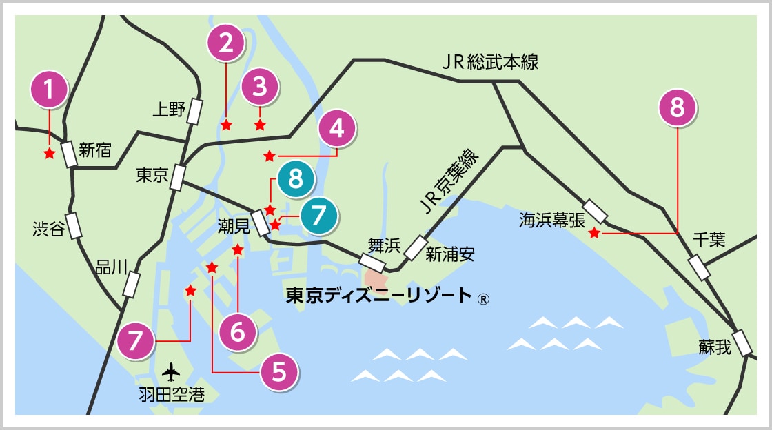 東京ディズニーリゾートホテルマップ②