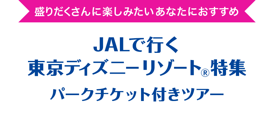  JALで行く東京 ディズニーリゾート （R）特集 　パークチケット 付き ツアー