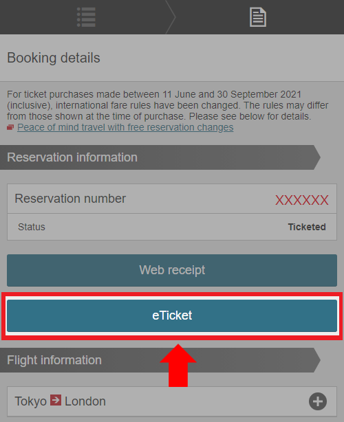 Where can I get my eticket receipt?