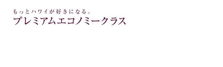 もっとハワイが好きになる プレミアムエコノミークラス Style Yourself Jal Hawaii Jal国際線