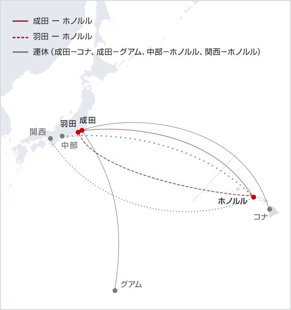 ハワイ グアム Jal国際線で新しい空の旅へ Jal国際線