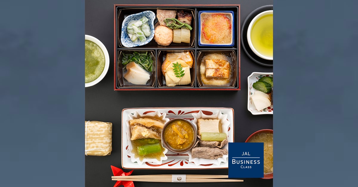 JAL国際線 ビジネスクラス 機内食
