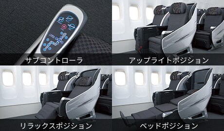 サブコントローラー、アップライトポジション、リラックスポジション、ベッドポジション
