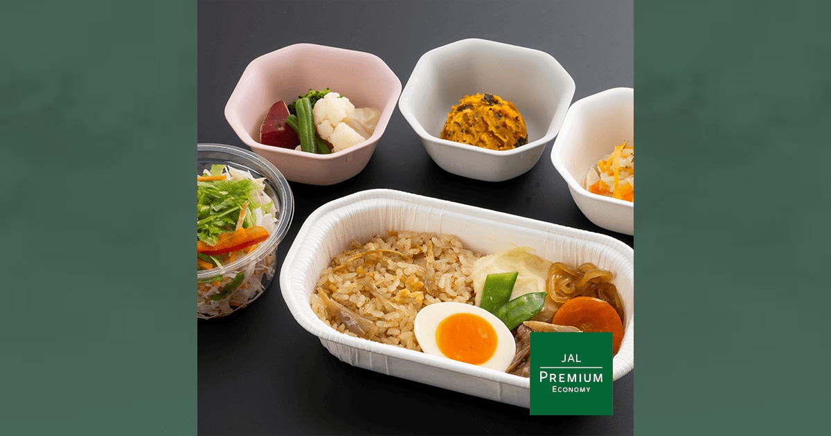 JAL国際線 プレミアムエコノミークラス 機内食