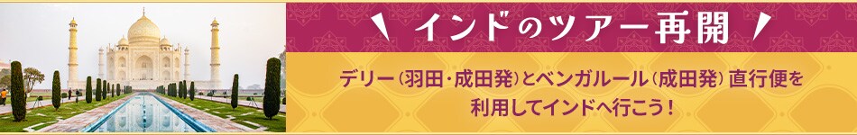 alt="インドのツアー再開 デリー（羽田・成田発）とベンガルール（成田発）直行便を利用してインドへ行こう！"