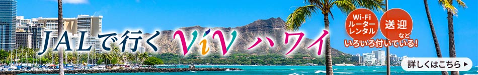 JALで行く ViV ハワイ HiBus乗り放題パス 送迎など いろいろ付いてる！ 詳しくはこちら