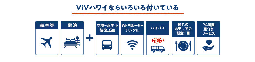 ViVハワイなら色々付いている