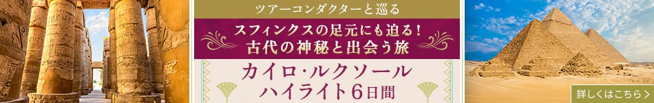 〔ツアーコンダクター（添乗員）と巡る〕スフィンクスの足元にも迫る！古代の神秘と出会う旅 カイロ・ルクソール ハイライト 6日間 〔ツアーコンダクター（添乗員）と巡る〕スフィンクスの足元にも迫る！古代の神秘と