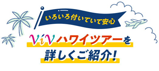 いろいろ付いていて安心　ViVハワイツアーを詳しくご紹介！