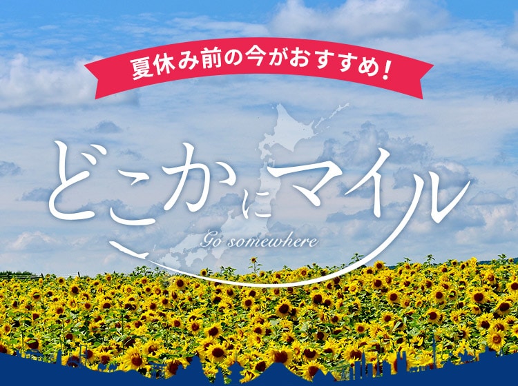 夏休み前の今がおすすめ！どこかにマイル