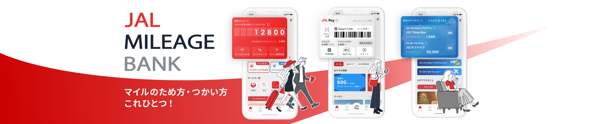 JALマイレージバンクアプリ マイルのため方・つかい方これひとつ！