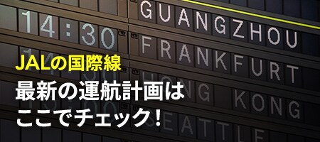 JALの国際線　最新の運航計画はここでチェック！