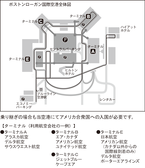 ボストンローガン国際空港全体図