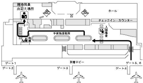 ケアンズ国際空港 1階 国際線到着