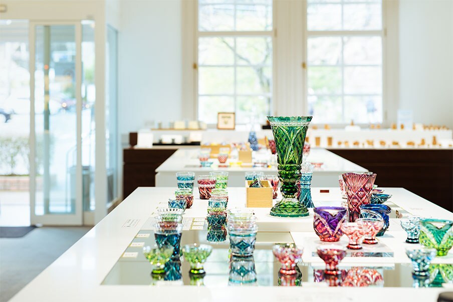 Different products in the gallery shop