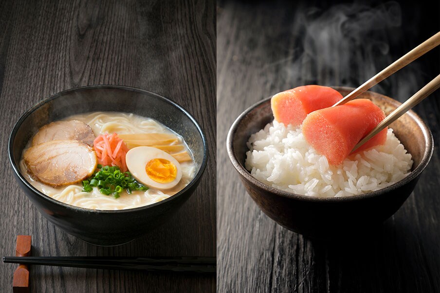 Make sure to try the famous Hakata Ramen and Mentaiko