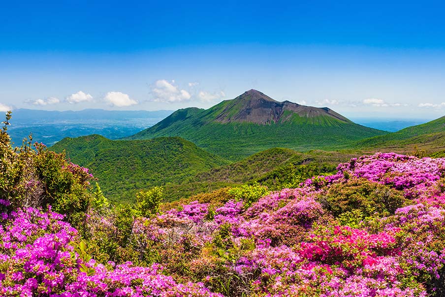 Explore Ebino Town with its stunning mountain views