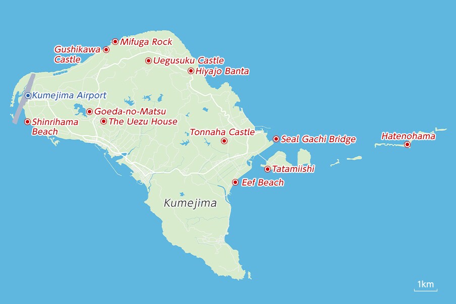Map of Kumejima