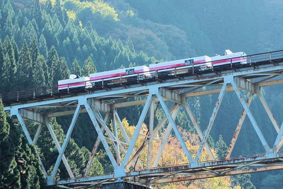 Take a trip along the iconic — and unbelievably scenic — Amaterasu Railway