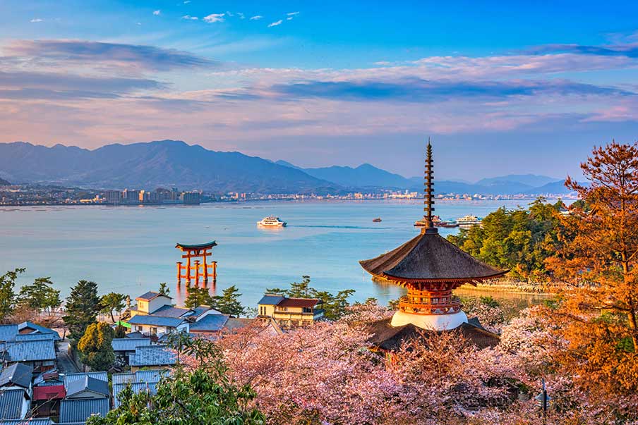 When do cherry blossom festivals take place in Japan?