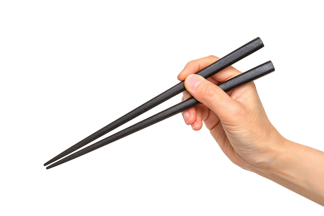 Eating with chopsticks