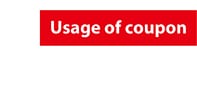 Usage of coupon