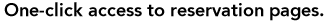 One-click access to reservation pages